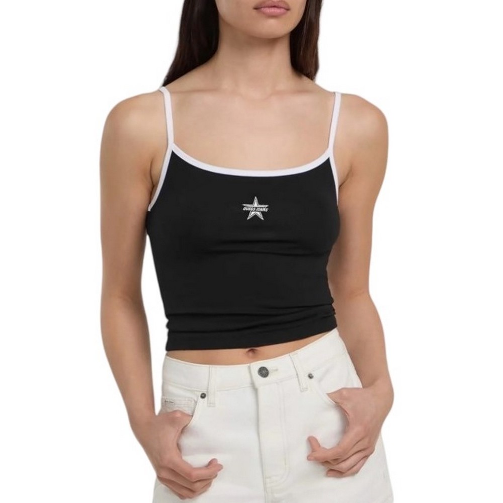 GUESS JEANS EMB STAR TANK TOP ΤΟΠ ΓΥΝΑΙΚΕΙΟ BLACK