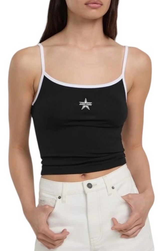 GUESS JEANS EMB STAR TANK TOP ΤΟΠ ΓΥΝΑΙΚΕΙΟ BLACK