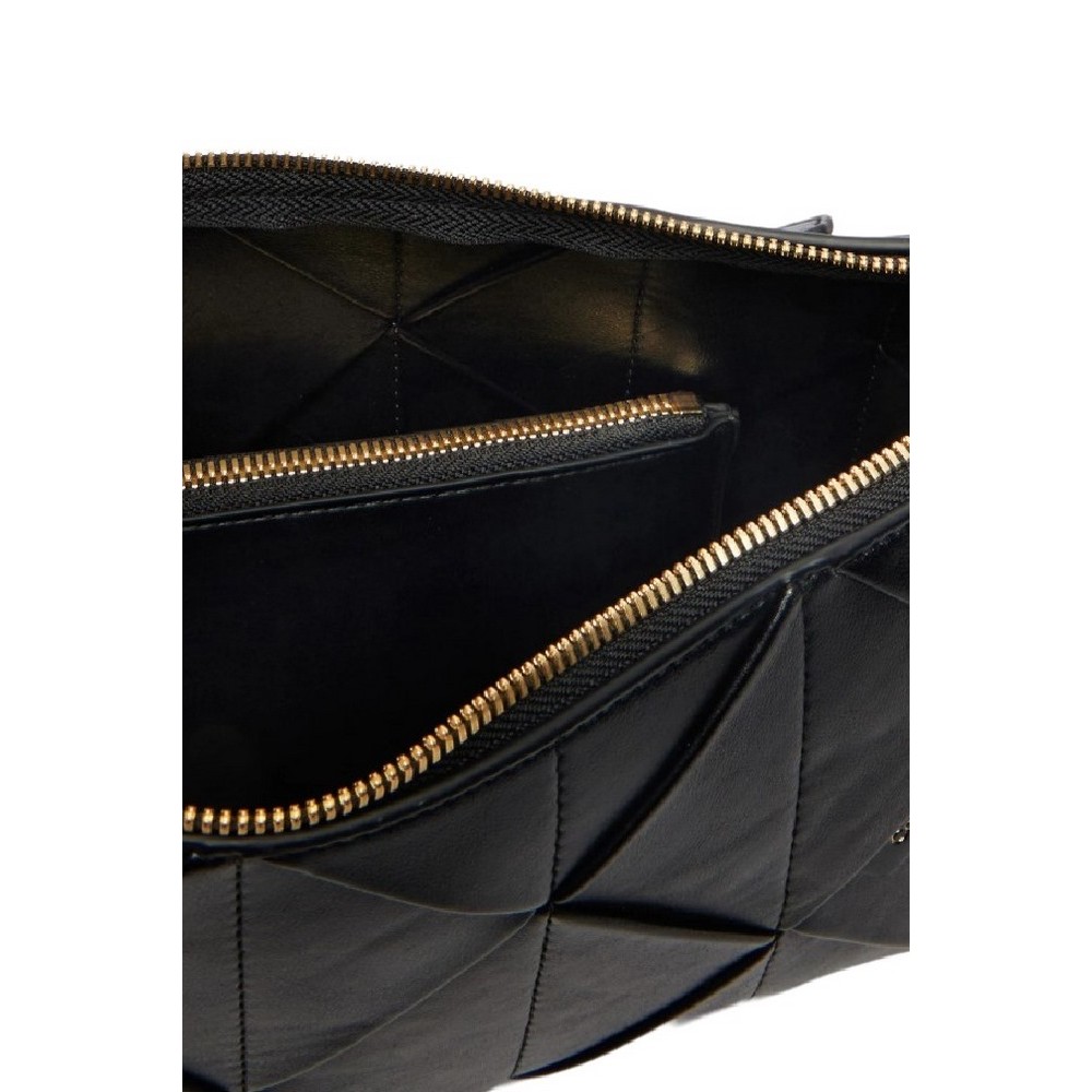 CALVIN KLEIN WOVEN SHOULDER BAG ΤΣΑΝΤΑ ΓΥΝΑΙΚΕΙΑ BLACK
