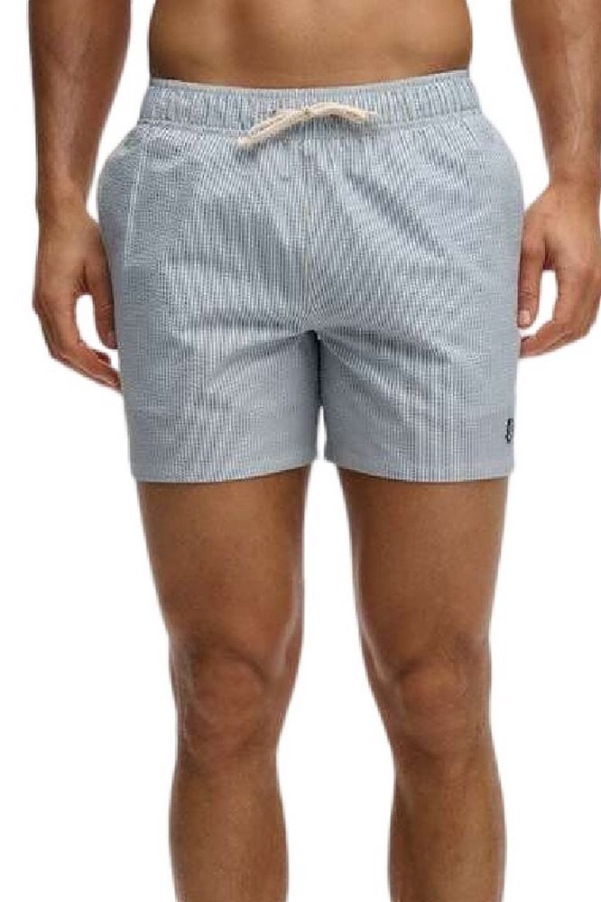 SUPERDRY D4 STUD SEER SUCKER 15 SWIM SHORT ΜΑΓΙΟ ΑΝΔΡΙΚΟ CIEL