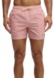 SUPERDRY D4 STUD SEER SUCKER 15 SWIM SHORT ΜΑΓΙΟ ΑΝΔΡΙΚΟ RED
