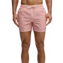 SUPERDRY D4 STUD SEER SUCKER 15 SWIM SHORT ΜΑΓΙΟ ΑΝΔΡΙΚΟ RED