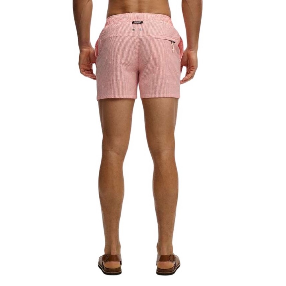SUPERDRY D4 STUD SEER SUCKER 15 SWIM SHORT ΜΑΓΙΟ ΑΝΔΡΙΚΟ RED