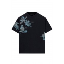 GUESS CN BOTANICAL TEE T-SHIRT  ΜΠΛΟΥΖΑ ΓΥΝΑΙΚΕΙΑ BLACK