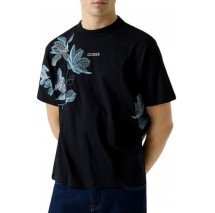 GUESS CN BOTANICAL TEE T-SHIRT  ΜΠΛΟΥΖΑ ΓΥΝΑΙΚΕΙΑ BLACK