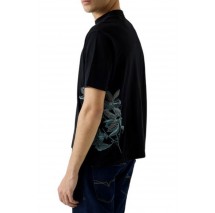 GUESS CN BOTANICAL TEE T-SHIRT  ΜΠΛΟΥΖΑ ΓΥΝΑΙΚΕΙΑ BLACK
