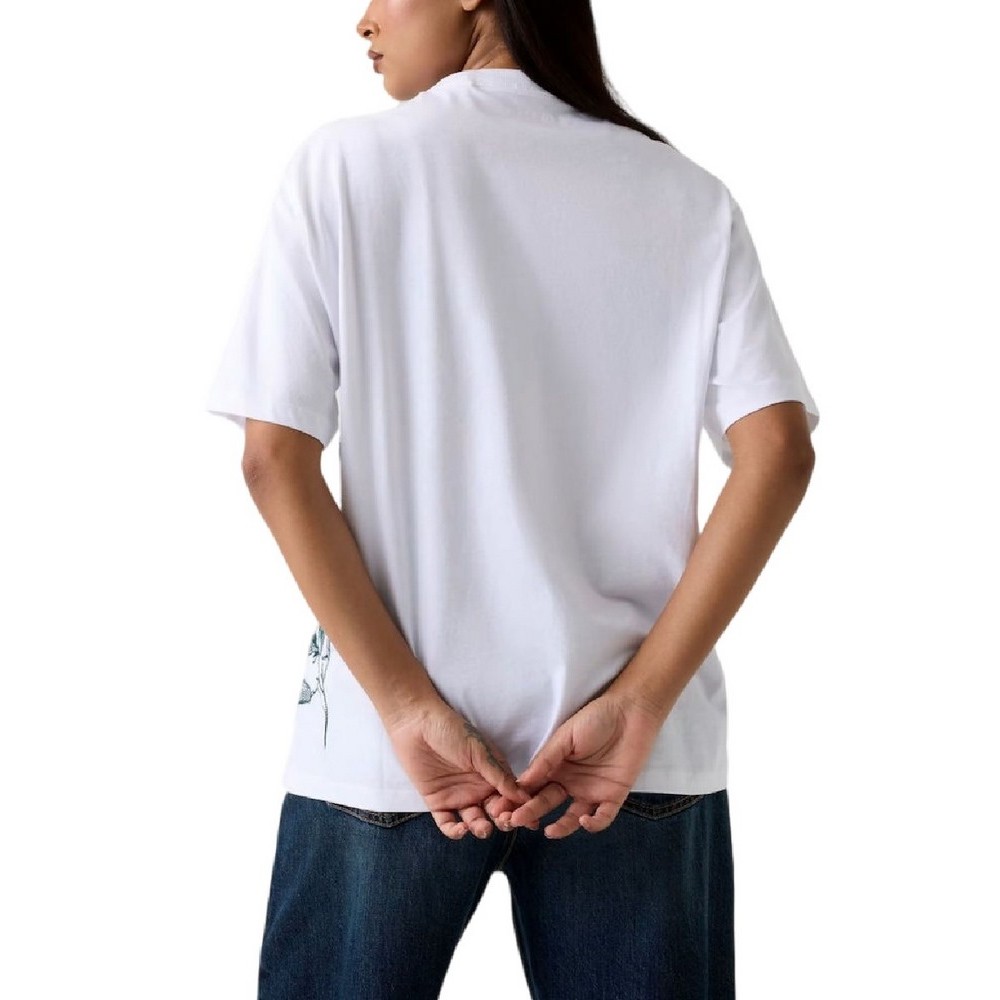 GUESS CN BOTANICAL TEE T-SHIRT  ΜΠΛΟΥΖΑ ΓΥΝΑΙΚΕΙΑ WHITE