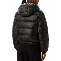 CALVIN KLEIN JEANS SHORT LOGO PUFFER JACKET ΜΠΟΥΦΑΝ ΓΥΝΑΙΚΕΙΟ BLACK