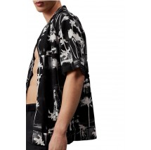 CALVIN KLEIN RESORT SHIRT-PRINT ΠΟΥΚΑΜΙΣΟ ΑΝΔΡΙΚΟ BLACK/WHITE