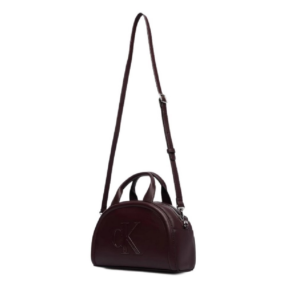 CALVIN KLEIN BOLD CK DOME CROSSBODY ΤΣΑΝΤΑ ΓΥΝΑΙΚΕΙΑ BORDEAUX
