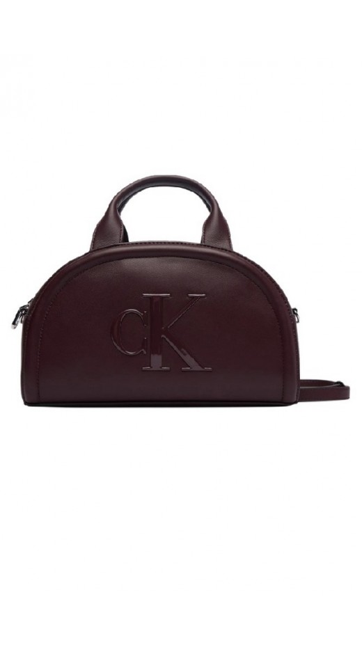 CALVIN KLEIN BOLD CK DOME CROSSBODY ΤΣΑΝΤΑ ΓΥΝΑΙΚΕΙΑ BORDEAUX