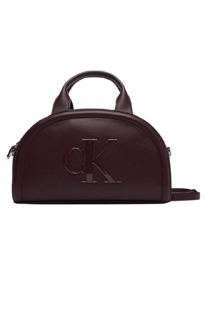 CALVIN KLEIN BOLD CK DOME CROSSBODY ΤΣΑΝΤΑ ΓΥΝΑΙΚΕΙΑ BORDEAUX