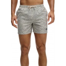 SUPERDRY D3 STUD PREMIUM PRINTED 15 SWIM SHORT ΜΑΓΙΟ ΑΝΔΡΙΚΟ OFF WHITE