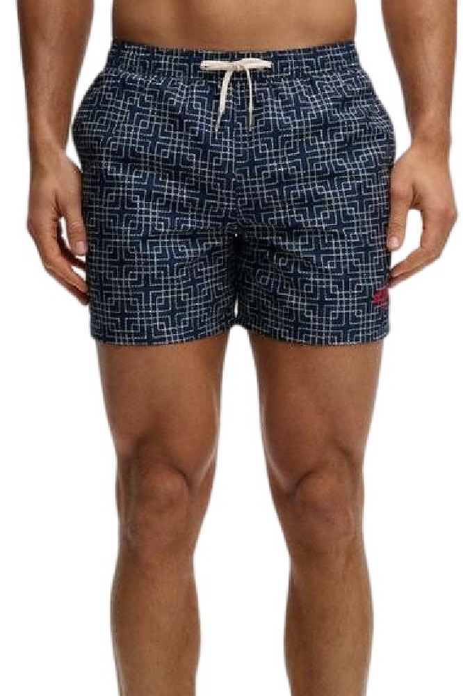 SUPERDRY D3 STUD PREMIUM PRINTED 15 SWIM SHORT ΜΑΓΙΟ ΑΝΔΡΙΚΟ NAVY