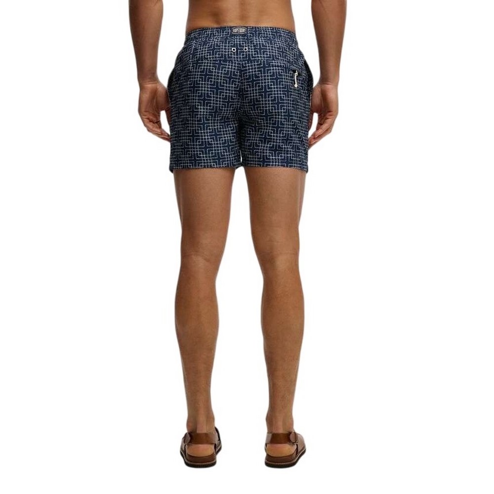 SUPERDRY D3 STUD PREMIUM PRINTED 15 SWIM SHORT ΜΑΓΙΟ ΑΝΔΡΙΚΟ NAVY