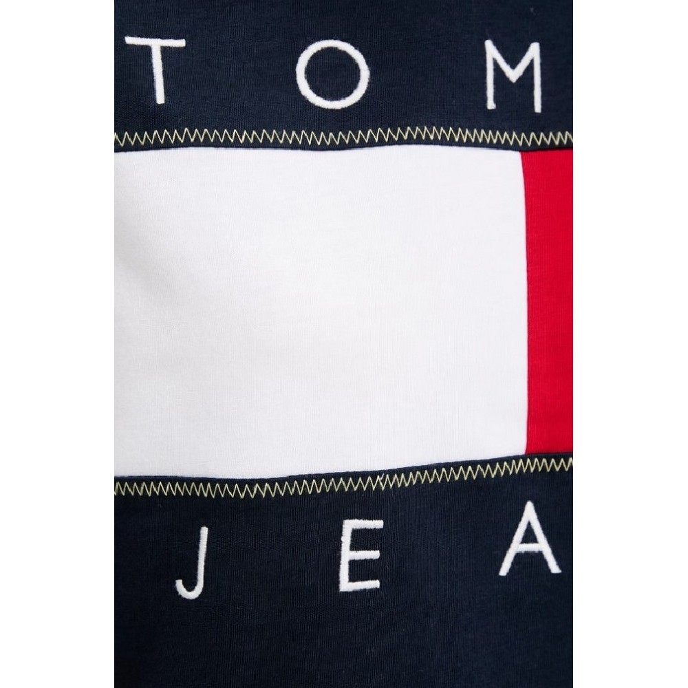 TOMMY JEANS REG FLAG EXT T-SHIRT ΜΠΛΟΥΖΑ ΓΥΝΑΙΚΕΙΑ NAVY