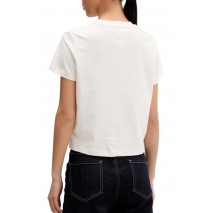 TOMMY JEANS REG FLAG EXT T-SHIRT ΜΠΛΟΥΖΑ ΓΥΝΑΙΚΕΙΑ OFF WHITE