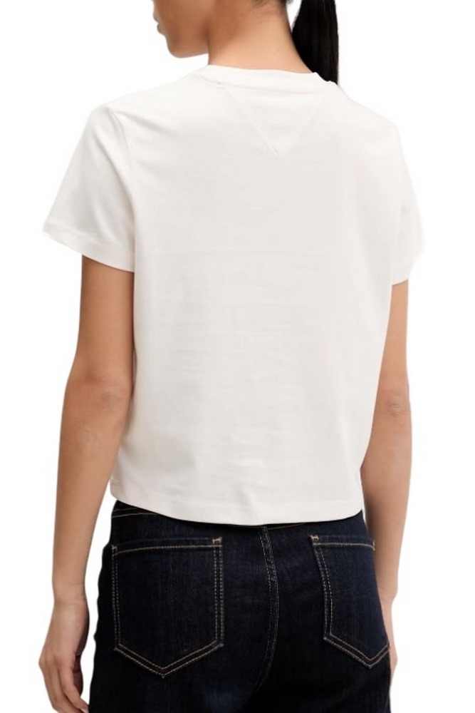 TOMMY JEANS REG FLAG EXT T-SHIRT ΜΠΛΟΥΖΑ ΓΥΝΑΙΚΕΙΑ OFF WHITE