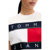 TOMMY JEANS REG FLAG EXT T-SHIRT ΜΠΛΟΥΖΑ ΓΥΝΑΙΚΕΙΑ OFF WHITE