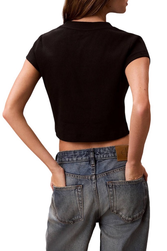 CALVIN KLEIN JEANS SEASONAL LOGO BABY T-SHIRT ΜΠΛΟΥΖΑ ΓΥΝΑΙΚΕΙΑ BLACK