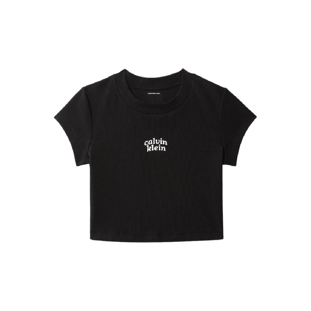 CALVIN KLEIN JEANS SEASONAL LOGO BABY T-SHIRT ΜΠΛΟΥΖΑ ΓΥΝΑΙΚΕΙΑ BLACK