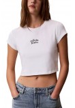 CALVIN KLEIN JEANS SEASONAL LOGO BABY T-SHIRT ΜΠΛΟΥΖΑ ΓΥΝΑΙΚΕΙΑ BRIGHT WHITE