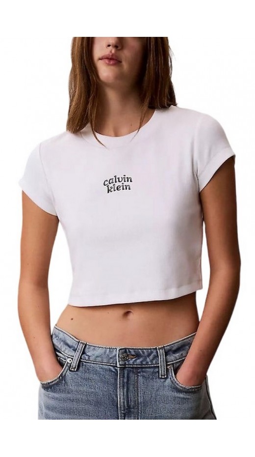 CALVIN KLEIN JEANS SEASONAL LOGO BABY T-SHIRT ΜΠΛΟΥΖΑ ΓΥΝΑΙΚΕΙΑ BRIGHT WHITE