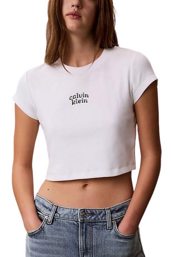 CALVIN KLEIN JEANS SEASONAL LOGO BABY T-SHIRT ΜΠΛΟΥΖΑ ΓΥΝΑΙΚΕΙΑ BRIGHT WHITE