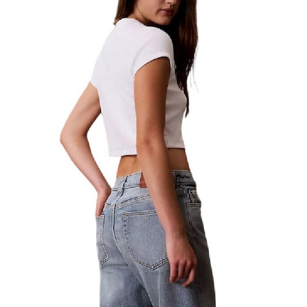 CALVIN KLEIN JEANS SEASONAL LOGO BABY T-SHIRT ΜΠΛΟΥΖΑ ΓΥΝΑΙΚΕΙΑ BRIGHT WHITE