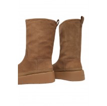 CALVIN KLEIN FLATFORM MID BOOT SUEDE WL ΠΑΠΟΥΤΣΙ ΓΥΝΑΙΚΕΙΟ LATTE