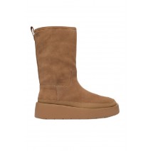 CALVIN KLEIN FLATFORM MID BOOT SUEDE WL ΠΑΠΟΥΤΣΙ ΓΥΝΑΙΚΕΙΟ LATTE