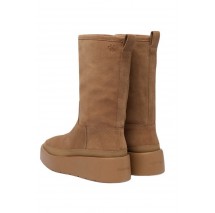 CALVIN KLEIN FLATFORM MID BOOT SUEDE WL ΠΑΠΟΥΤΣΙ ΓΥΝΑΙΚΕΙΟ LATTE