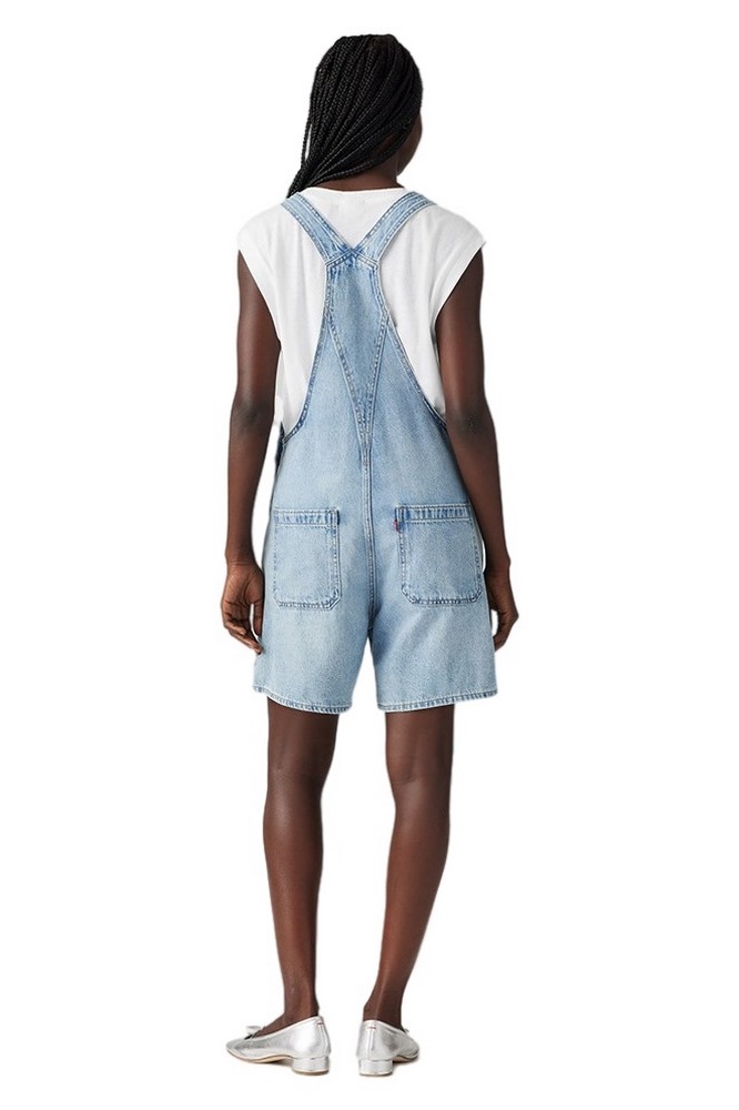 LEVIS UTILITY SHORTALL WORN IN ΤΖΙΝ ΟΛΟΣΩΜΗ ΦΟΡΜΑ ΓΥΝΑΙΚΕΙΑ LIGHT INDIGO
