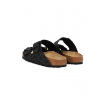 BIRKENSTOCK SYNTHETICS ARIZONA SYN LEO BLACK NARROW SEASONAL ΠΑΝΤΟΦΛΑ ΓΥΝΑΙΚΕΙΑ LEOPARD PRINT