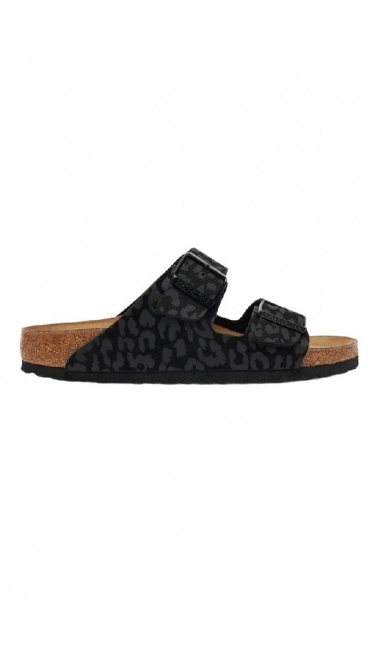 BIRKENSTOCK SYNTHETICS ARIZONA SYN LEO BLACK NARROW SEASONAL ΠΑΝΤΟΦΛΑ ΓΥΝΑΙΚΕΙΑ LEOPARD PRINT