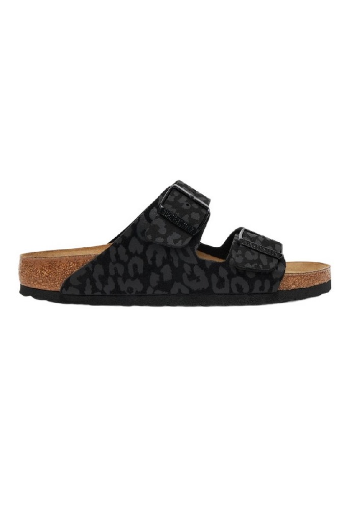 BIRKENSTOCK SYNTHETICS ARIZONA SYN LEO BLACK NARROW SEASONAL ΠΑΝΤΟΦΛΑ ΓΥΝΑΙΚΕΙΑ LEOPARD PRINT