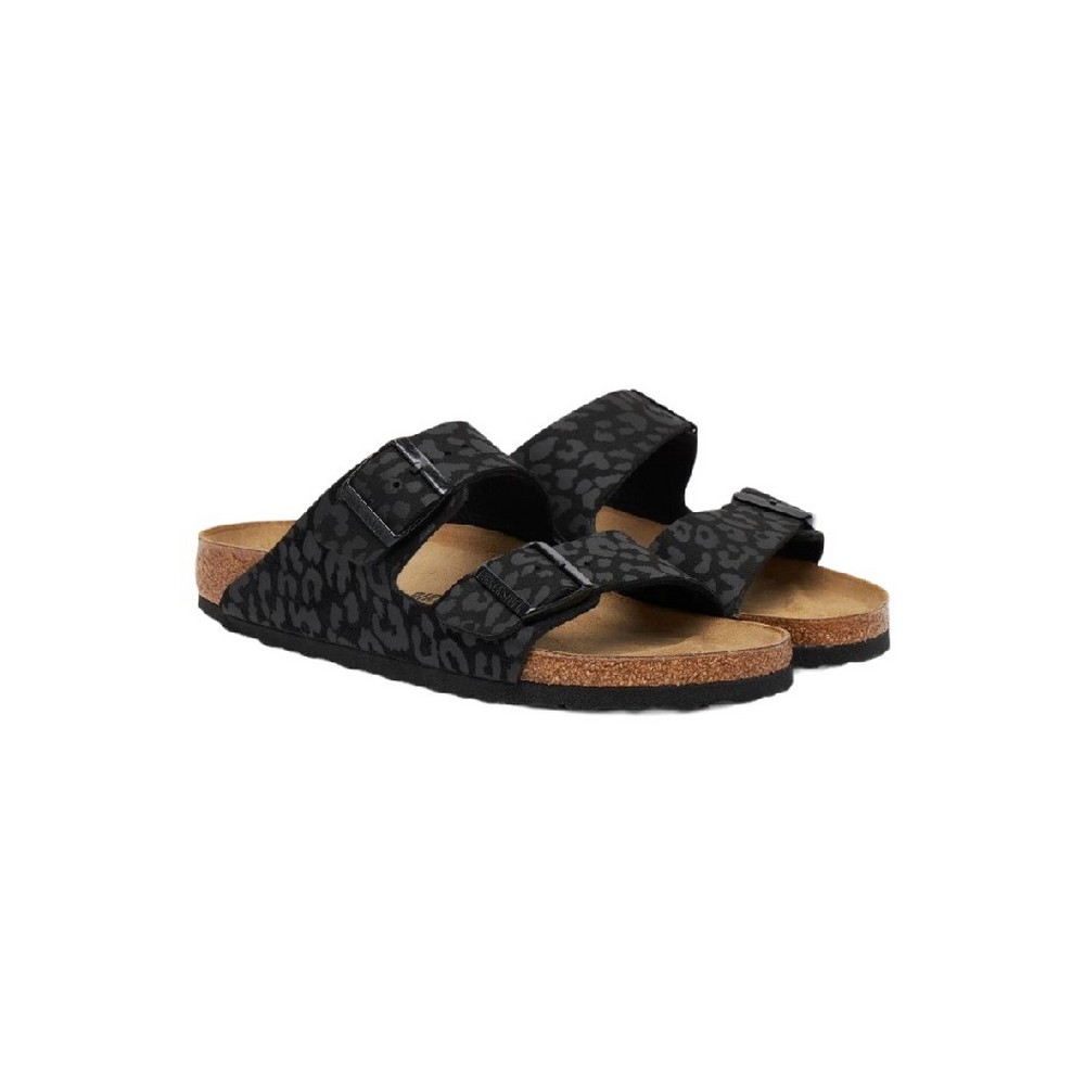 BIRKENSTOCK SYNTHETICS ARIZONA SYN LEO BLACK NARROW SEASONAL ΠΑΝΤΟΦΛΑ ΓΥΝΑΙΚΕΙΑ LEOPARD PRINT