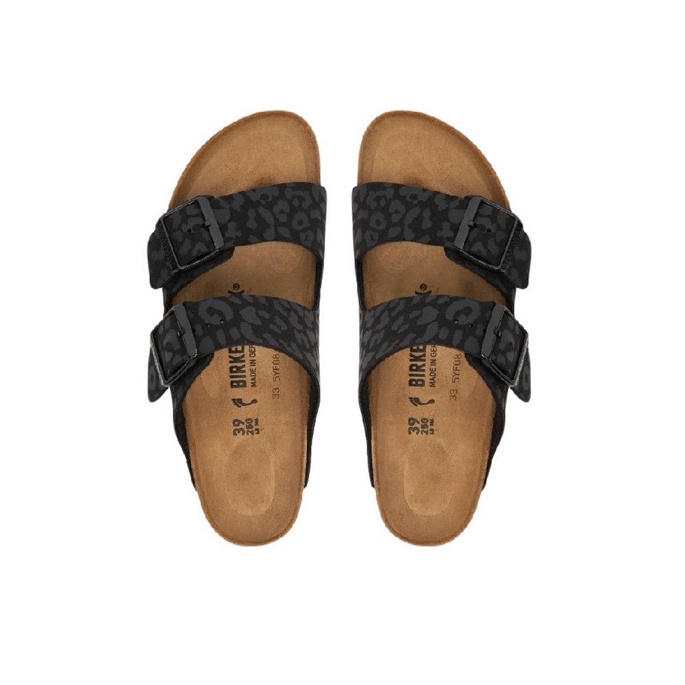BIRKENSTOCK SYNTHETICS ARIZONA SYN LEO BLACK NARROW SEASONAL ΠΑΝΤΟΦΛΑ ΓΥΝΑΙΚΕΙΑ LEOPARD PRINT