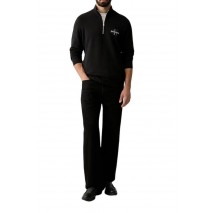 CALVIN KLEIN 350TERRY MCRO MNLG QTR ZIP ΦΟΥΤΕΡ ΜΠΛΟΥΖΑ ΑΝΔΡΙΚΗ BLACK