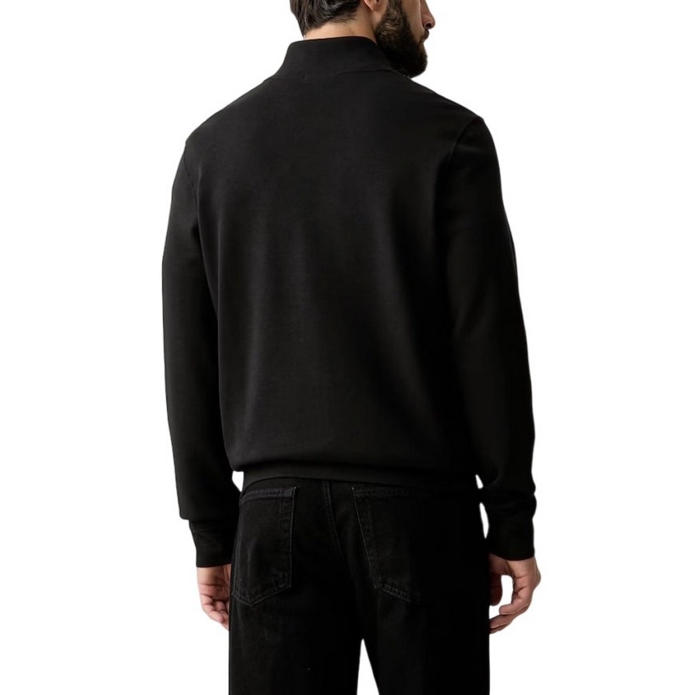 CALVIN KLEIN 350TERRY MCRO MNLG QTR ZIP ΦΟΥΤΕΡ ΜΠΛΟΥΖΑ ΑΝΔΡΙΚΗ BLACK