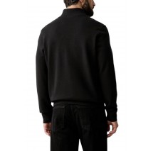 CALVIN KLEIN 350TERRY MCRO MNLG QTR ZIP ΦΟΥΤΕΡ ΜΠΛΟΥΖΑ ΑΝΔΡΙΚΗ BLACK