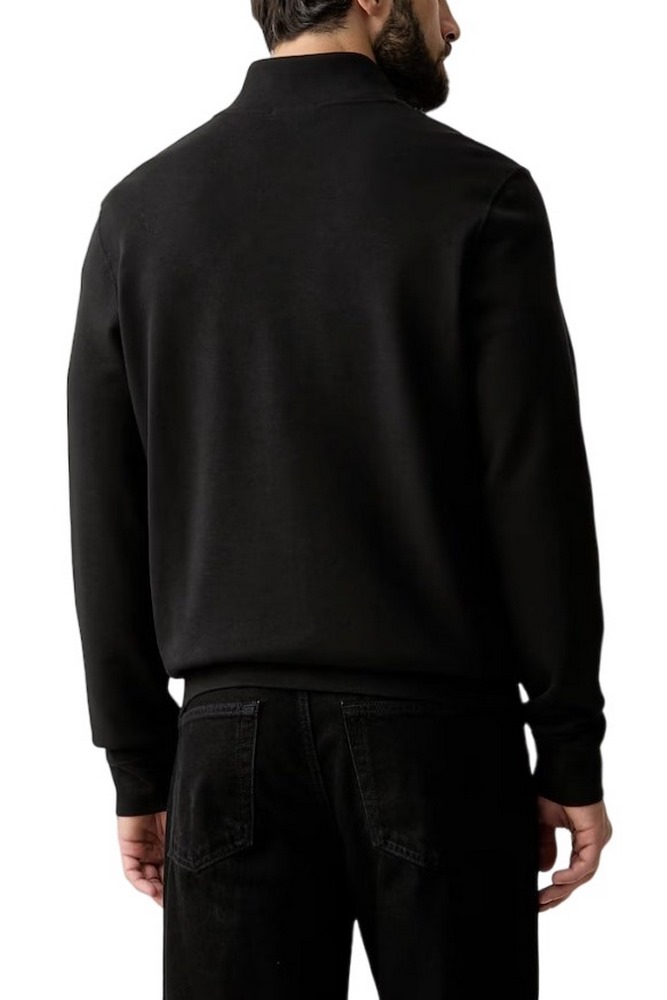 CALVIN KLEIN 350TERRY MCRO MNLG QTR ZIP ΦΟΥΤΕΡ ΜΠΛΟΥΖΑ ΑΝΔΡΙΚΗ BLACK