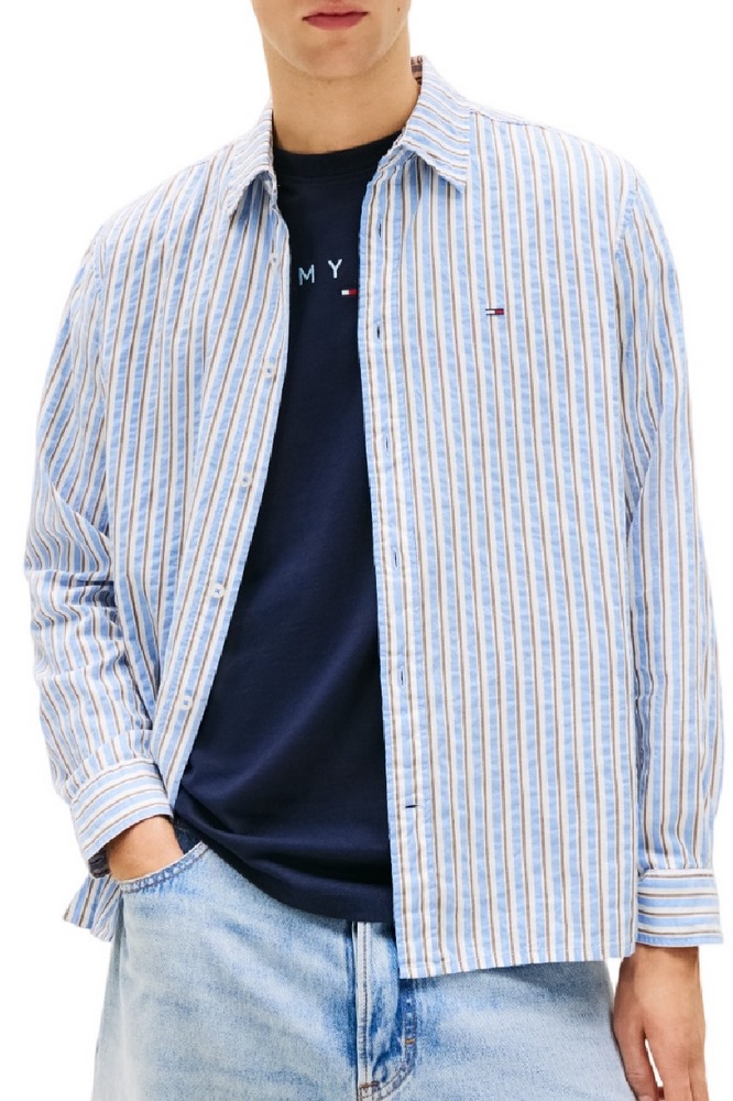 TOMMY JEANS RLX SEERSUCKER STRIPE SHIRT ΠΟΥΚΑΜΙΣΟ ΑΝΔΡΙΚΟ CIEL
