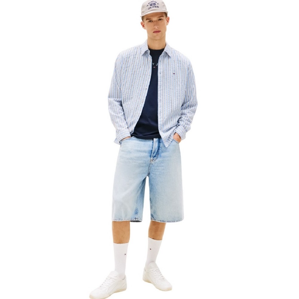 TOMMY JEANS RLX SEERSUCKER STRIPE SHIRT ΠΟΥΚΑΜΙΣΟ ΑΝΔΡΙΚΟ CIEL