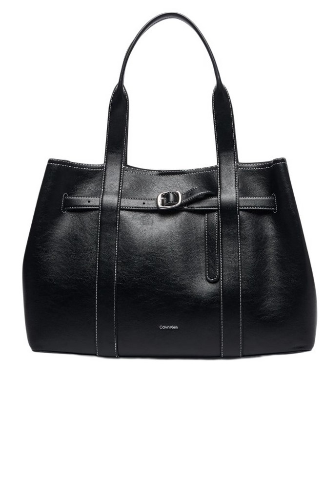 CALVIN KLEIN BUCKLE MEDIUM WORK TOTE ΤΣΑΝΤΑ ΓΥΝΑΙΚΕΙΑ BLACK
