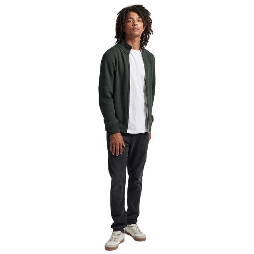 SUPERDRY ESSENTIAL LOGO ZIP TRACK TOP ΖΑΚΕΤΑ ΑΝΔΡΙΚΗ GREEN
