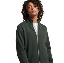 SUPERDRY ESSENTIAL LOGO ZIP TRACK TOP ΖΑΚΕΤΑ ΑΝΔΡΙΚΗ GREEN