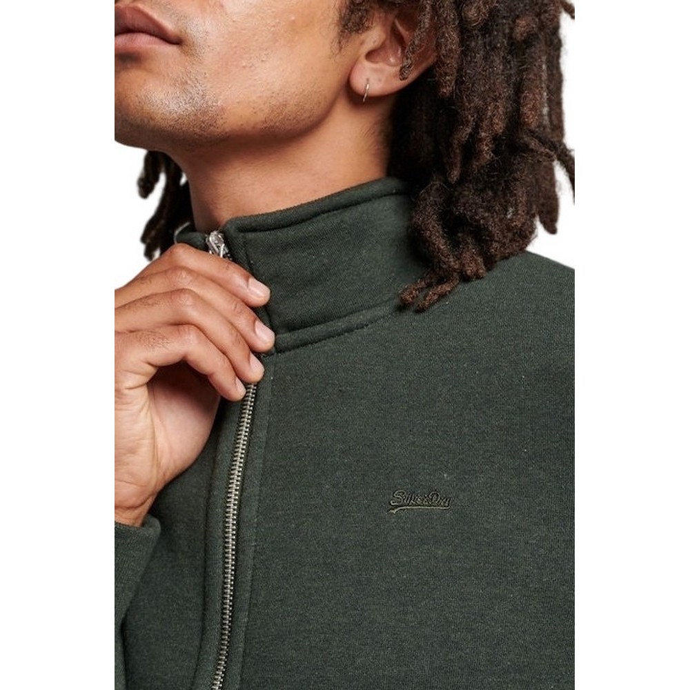 SUPERDRY ESSENTIAL LOGO ZIP TRACK TOP ΖΑΚΕΤΑ ΑΝΔΡΙΚΗ GREEN