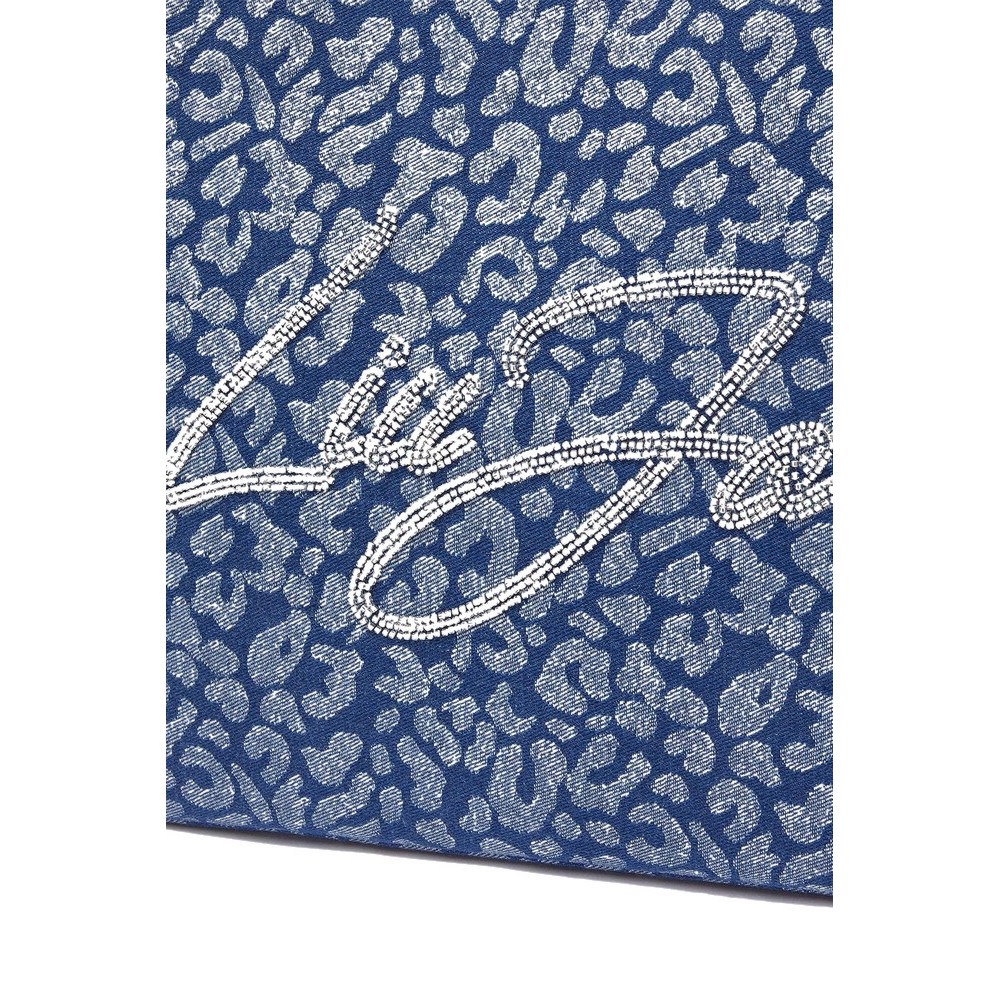 LIU JO SOFT TOTE DENIM ANIMALIER ΤΣΑΝΤΑ ΓΥΝΑΙΚΕΙΑ BLUΕ DENIM