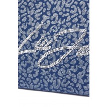 LIU JO SOFT TOTE DENIM ANIMALIER ΤΣΑΝΤΑ ΓΥΝΑΙΚΕΙΑ BLUΕ DENIM